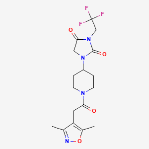 1-{1-[2-(3,5-Dimethyl-1,2-oxazol-4-yl)acetyl]piperidin-4-yl}-3-(2,2,2-trifluoroethyl)imidazolidine-2,4-dione