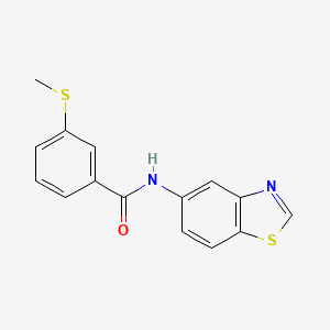 molecular formula C15H12N2OS2 B2492409 N-(benzo[d]thiazol-5-yl)-3-(methylthio)benzamide CAS No. 941877-68-5