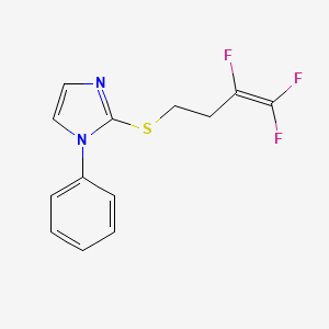 molecular formula C13H11F3N2S B2492455 1-phenyl-1H-imidazol-2-yl 3,4,4-trifluoro-3-butenyl sulfide CAS No. 339020-33-6