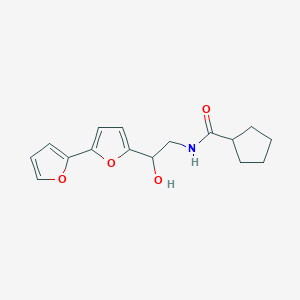 molecular formula C16H19NO4 B2492464 N-(2-{[2,2'-bifuran]-5-yl}-2-hydroxyethyl)cyclopentanecarboxamide CAS No. 2320534-60-7