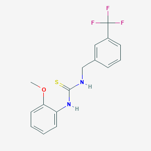 molecular formula C16H15F3N2OS B2492478 1-(2-Methoxyphenyl)-3-((3-(trifluoromethyl)phenyl)methyl)thiourea CAS No. 931231-37-7