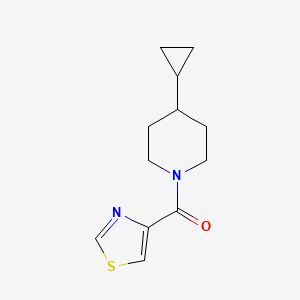 molecular formula C12H16N2OS B2492479 4-Cyclopropyl-1-(1,3-thiazole-4-carbonyl)piperidine CAS No. 2309553-07-7
