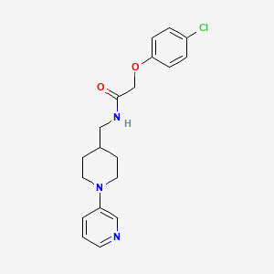 molecular formula C19H22ClN3O2 B2492486 2-(4-chlorophenoxy)-N-((1-(pyridin-3-yl)piperidin-4-yl)methyl)acetamide CAS No. 2034226-88-3