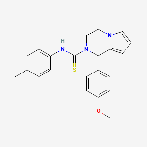 molecular formula C22H23N3OS B2492490 1-(4-methoxyphenyl)-N-(p-tolyl)-3,4-dihydropyrrolo[1,2-a]pyrazine-2(1H)-carbothioamide CAS No. 393824-51-6
