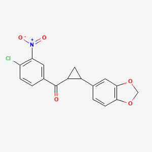 [2-(1,3-Benzodioxol-5-yl)cyclopropyl](4-chloro-3-nitrophenyl)methanone