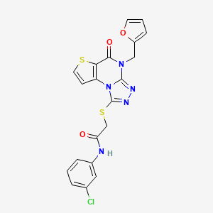 N-(3-chlorophenyl)-2-((4-(furan-2-ylmethyl)-5-oxo-4,5-dihydrothieno[2,3-e][1,2,4]triazolo[4,3-a]pyrimidin-1-yl)thio)acetamide