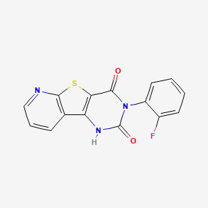 3-(2-fluorophenyl)pyrido[3',2':4,5]thieno[3,2-d]pyrimidine-2,4(1H,3H)-dione