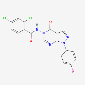 2,4-dichloro-N-(1-(4-fluorophenyl)-4-oxo-1H-pyrazolo[3,4-d]pyrimidin-5(4H)-yl)benzamide