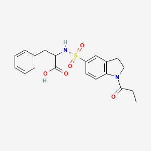 3-phenyl-2-{[(1-propionyl-2,3-dihydro-1H-indol-5-yl)sulfonyl]amino}propanoic acid
