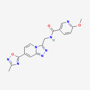 6-methoxy-N-((7-(3-methyl-1,2,4-oxadiazol-5-yl)-[1,2,4]triazolo[4,3-a]pyridin-3-yl)methyl)nicotinamide