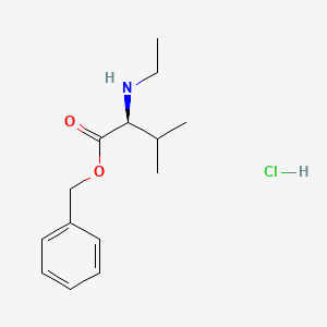 molecular formula C14H22ClNO2 B2492615 Benzyl ethyl-L-valinate hydrochloride CAS No. 1259396-60-5