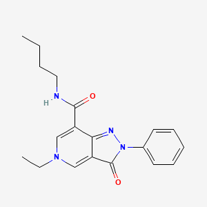 molecular formula C19H22N4O2 B2492684 N-butyl-5-ethyl-3-oxo-2-phenyl-2H,3H,5H-pyrazolo[4,3-c]pyridine-7-carboxamide CAS No. 921576-25-2