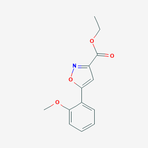 molecular formula C13H13NO4 B024927 Ethyl 5-(2-methoxyphenyl)-1,2-oxazole-3-carboxylate CAS No. 110578-28-4