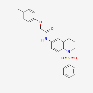 molecular formula C25H26N2O4S B2492796 N-[1-(4-methylbenzenesulfonyl)-1,2,3,4-tetrahydroquinolin-6-yl]-2-(4-methylphenoxy)acetamide CAS No. 1005300-29-7