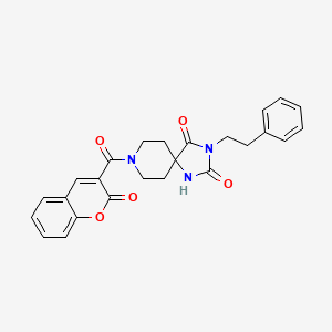 molecular formula C25H23N3O5 B2492859 8-(2-oxo-2H-chromene-3-carbonyl)-3-(2-phenylethyl)-1,3,8-triazaspiro[4.5]decane-2,4-dione CAS No. 1021101-56-3
