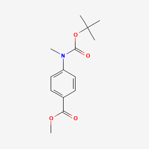 molecular formula C14H19NO4 B2492876 Methyl 4-(tert-butoxycarbonyl(methyl)amino)benzoate CAS No. 741275-29-6