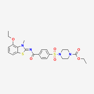 (Z)-ethyl 4-((4-((4-ethoxy-3-methylbenzo[d]thiazol-2(3H)-ylidene)carbamoyl)phenyl)sulfonyl)piperazine-1-carboxylate