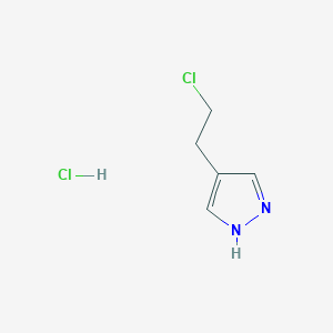 molecular formula C5H8Cl2N2 B024929 4-(2-Chloroethyl)-1H-pyrazole hydrochloride CAS No. 103433-17-6