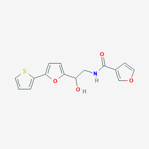 molecular formula C15H13NO4S B2492948 N-{2-hydroxy-2-[5-(thiophen-2-yl)furan-2-yl]ethyl}furan-3-carboxamide CAS No. 2309589-37-3
