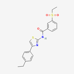 molecular formula C20H20N2O3S2 B2492957 N-(4-(4-ethylphenyl)thiazol-2-yl)-3-(ethylsulfonyl)benzamide CAS No. 922646-47-7