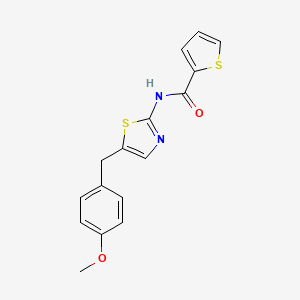 molecular formula C16H14N2O2S2 B2492964 N-(5-(4-methoxybenzyl)thiazol-2-yl)thiophene-2-carboxamide CAS No. 301176-74-9