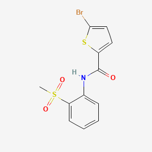 molecular formula C12H10BrNO3S2 B2492965 5-bromo-N-(2-(methylsulfonyl)phenyl)thiophene-2-carboxamide CAS No. 920187-91-3