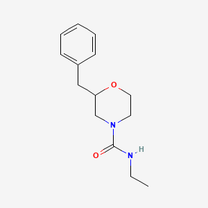 molecular formula C14H20N2O2 B2493001 2-benzyl-N-ethylmorpholine-4-carboxamide CAS No. 1421491-00-0