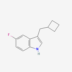 molecular formula C13H14FN B2493017 3-(Cyclobutylmethyl)-5-fluoro-1H-indole CAS No. 1690908-69-0