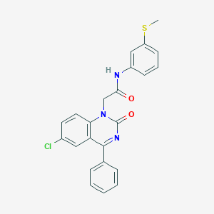 2-(6-chloro-2-oxo-4-phenylquinazolin-1(2H)-yl)-N-(3-(methylthio)phenyl)acetamide