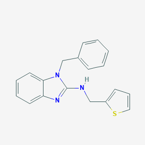 molecular formula C19H17N3S B249303 1-BENZYL-N-[(THIOPHEN-2-YL)METHYL]-1H-1,3-BENZODIAZOL-2-AMINE 