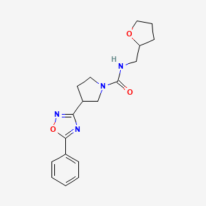 3-(5-phenyl-1,2,4-oxadiazol-3-yl)-N-((tetrahydrofuran-2-yl)methyl)pyrrolidine-1-carboxamide