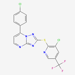 7-(4-Chlorophenyl)-2-[[3-chloro-5-(trifluoromethyl)-2-pyridinyl]thio]-[1,2,4]triazolo[1,5-a]pyrimidine