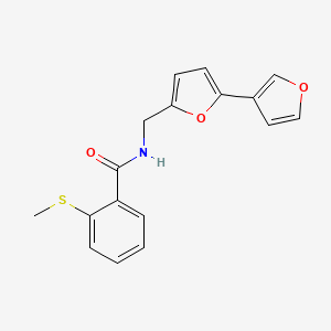 N-({[2,3'-bifuran]-5-yl}methyl)-2-(methylsulfanyl)benzamide
