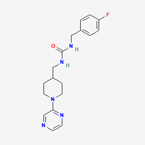 1-(4-Fluorobenzyl)-3-((1-(pyrazin-2-yl)piperidin-4-yl)methyl)urea