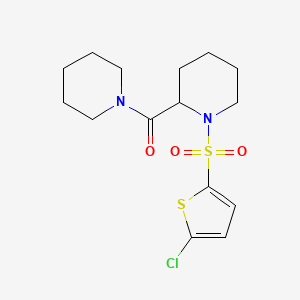 (1-((5-Chlorothiophen-2-yl)sulfonyl)piperidin-2-yl)(piperidin-1-yl)methanone