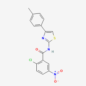 molecular formula C17H12ClN3O3S B2493050 2-chloro-5-nitro-N-(4-(p-tolyl)thiazol-2-yl)benzamide CAS No. 324758-48-7