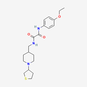 molecular formula C20H29N3O3S B2493107 N'-(4-ethoxyphenyl)-N-{[1-(thiolan-3-yl)piperidin-4-yl]methyl}ethanediamide CAS No. 2034507-88-3