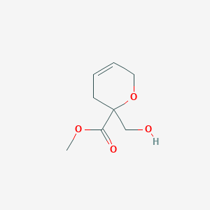 molecular formula C8H12O4 B2493127 Methyl 6-(hydroxymethyl)-2,5-dihydropyran-6-carboxylate CAS No. 2361634-99-1