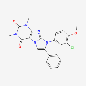 B2493138 6-(3-Chloro-4-methoxyphenyl)-2,4-dimethyl-7-phenylpurino[7,8-a]imidazole-1,3-dione CAS No. 877783-38-5