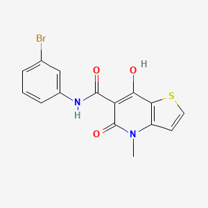 molecular formula C15H11BrN2O3S B2493154 N-(3-bromophenyl)-7-hydroxy-4-methyl-5-oxo-4H,5H-thieno[3,2-b]pyridine-6-carboxamide CAS No. 1251595-64-8