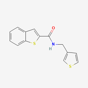 molecular formula C14H11NOS2 B2493283 N-(thiophen-3-ylmethyl)benzo[b]thiophene-2-carboxamide CAS No. 2034473-00-0