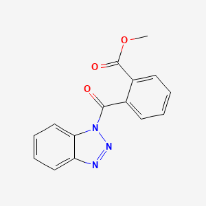 molecular formula C15H11N3O3 B2493419 Methyl 2-(1H-1,2,3-benzotriazole-1-carbonyl)benzoate CAS No. 253668-49-4