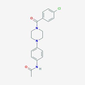 molecular formula C19H20ClN3O2 B249343 N-[4-[4-(4-chlorobenzoyl)piperazin-1-yl]phenyl]acetamide 