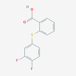 molecular formula C13H8F2O2S B2493465 2-(3,4-Difluorophenyl)sulfanylbenzoic acid CAS No. 191154-08-2