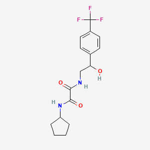 molecular formula C16H19F3N2O3 B2493471 N-cyclopentyl-N'-{2-hydroxy-2-[4-(trifluoromethyl)phenyl]ethyl}ethanediamide CAS No. 1351610-80-4