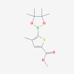 molecular formula C13H19BO4S B2493511 Methyl 4-methyl-5-(4,4,5,5-tetramethyl-1,3,2-dioxaborolan-2-yl)thiophene-2-carboxylate CAS No. 1227664-25-6
