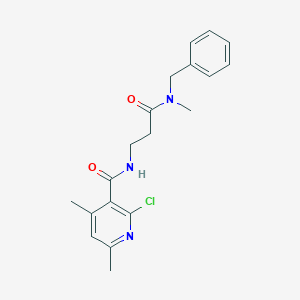 molecular formula C19H22ClN3O2 B2493517 N-benzyl-3-[(2-chloro-4,6-dimethylpyridin-3-yl)formamido]-N-methylpropanamide CAS No. 1797952-82-9