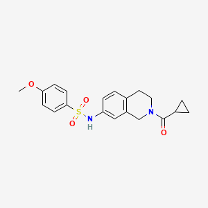 N-(2-(cyclopropanecarbonyl)-1,2,3,4-tetrahydroisoquinolin-7-yl)-4-methoxybenzenesulfonamide
