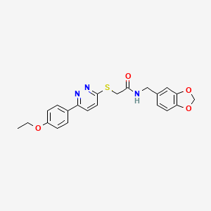 N-(benzo[d][1,3]dioxol-5-ylmethyl)-2-((6-(4-ethoxyphenyl)pyridazin-3-yl)thio)acetamide