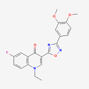 3-[3-(3,4-dimethoxyphenyl)-1,2,4-oxadiazol-5-yl]-1-ethyl-6-fluoroquinolin-4(1H)-one